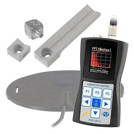 Vibration Test Instrument with Hand-Arm and Whole-Body Sensors PCE-VM 31-HAWB
