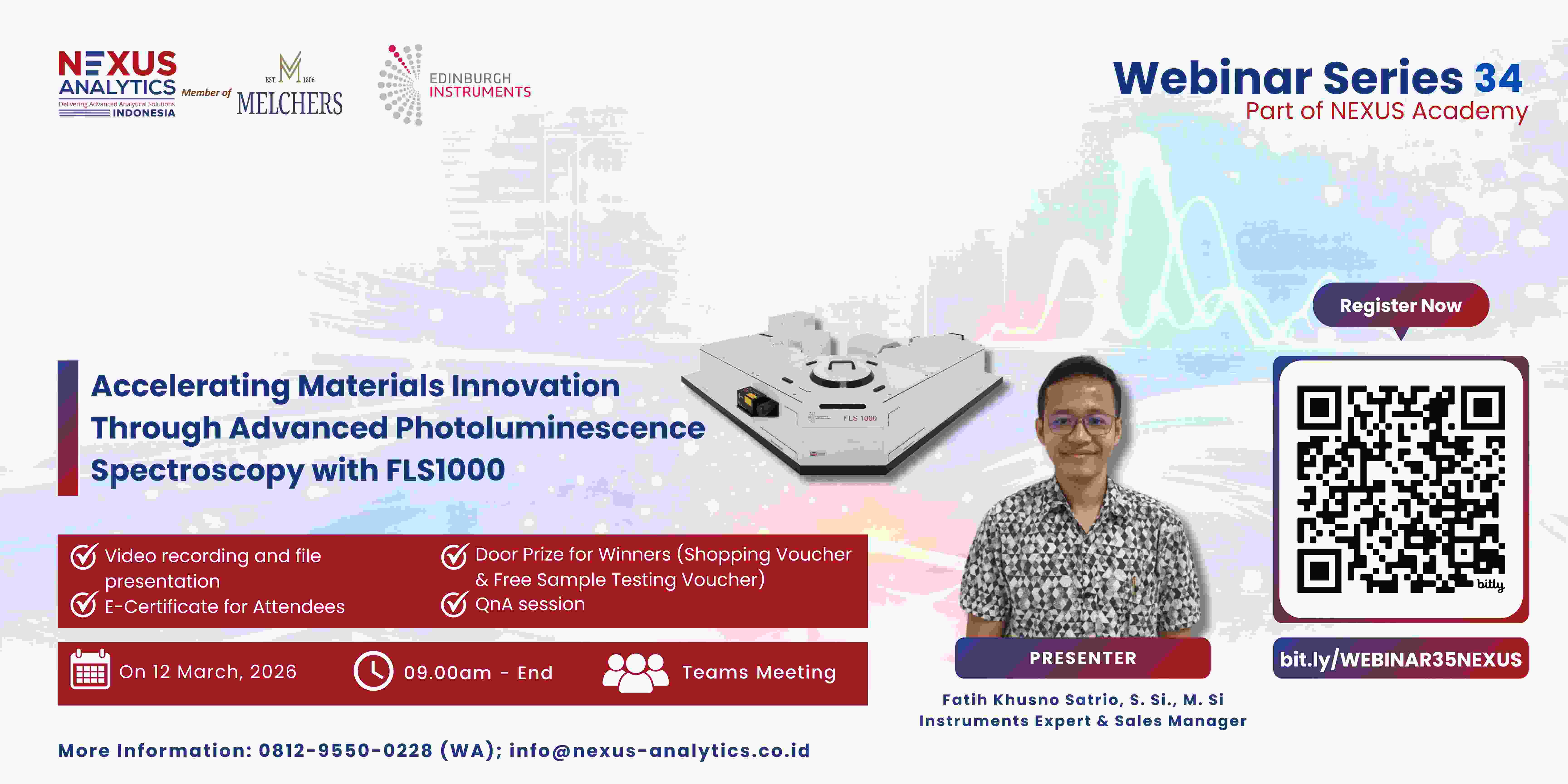 WEBINAR SERIES 34 - Accelerating Materials Innovation Through Advanced Photoluminescence Spectroscopy with FLS1000